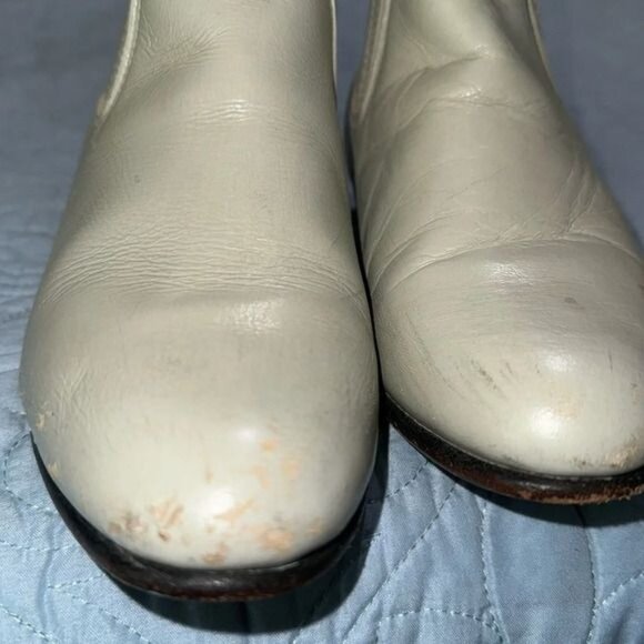 Vintage grey Leather Chelsea Boots boys Ankle Boots Distressed Western Style - Picture 2 of 10